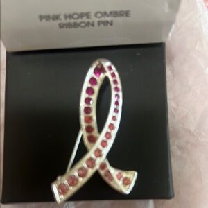Avon Pink Hope Ombre Ribbon Pin